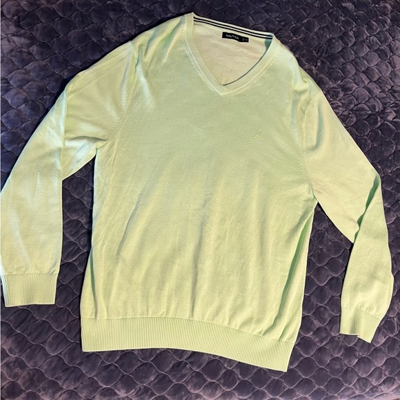 Nautica Other - Men’s v-neck Nautica lime green sweater.